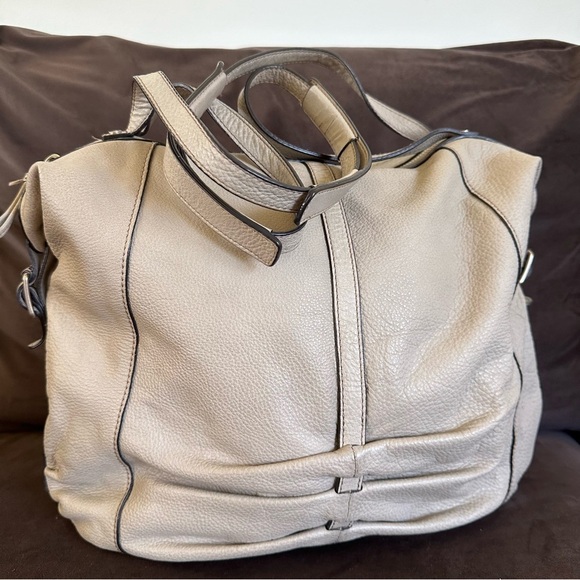 Banana Republic Genuine Leather Gray Bag
